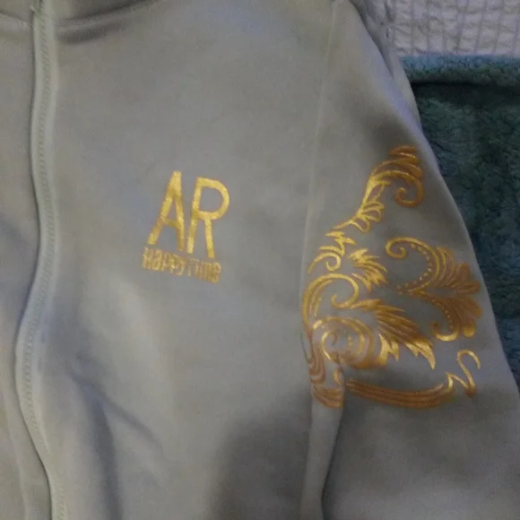 238) Happy Time men's zip up jacket sweater - Picture 2 of 3